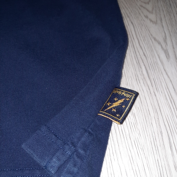 Harry Potter Hogwarts Navy Polo Shirt Vintage Warner Brothers Studio - Picture 3 of 12